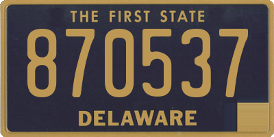 DE license plate 870537
