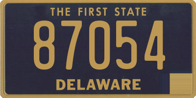 DE license plate 87054