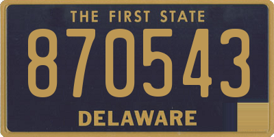 DE license plate 870543