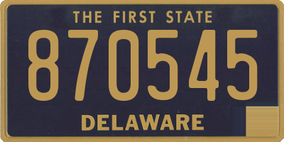 DE license plate 870545