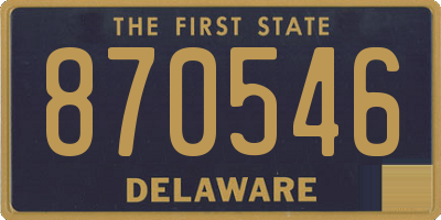 DE license plate 870546