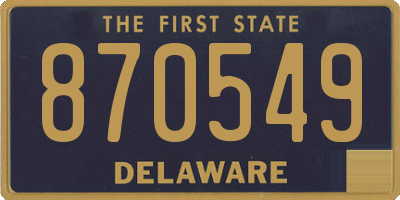 DE license plate 870549
