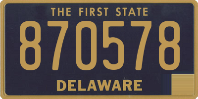 DE license plate 870578