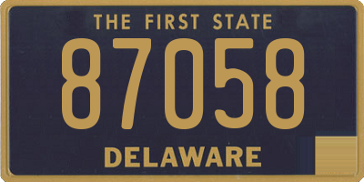 DE license plate 87058