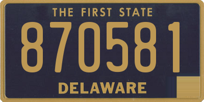 DE license plate 870581