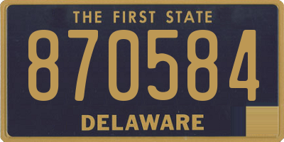DE license plate 870584