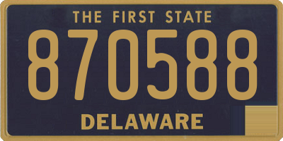 DE license plate 870588