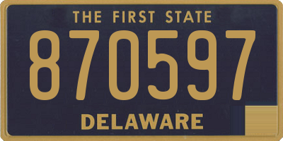 DE license plate 870597