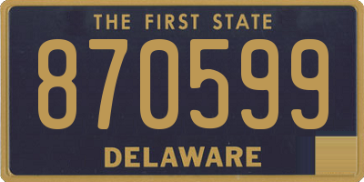DE license plate 870599