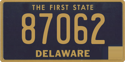 DE license plate 87062