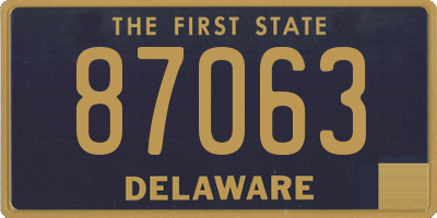 DE license plate 87063