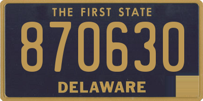 DE license plate 870630