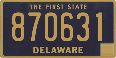 DE license plate 870631