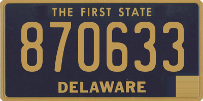DE license plate 870633
