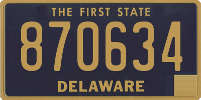 DE license plate 870634