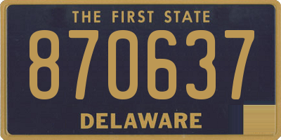 DE license plate 870637
