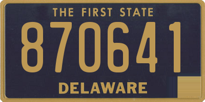 DE license plate 870641