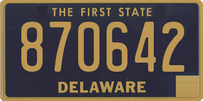 DE license plate 870642