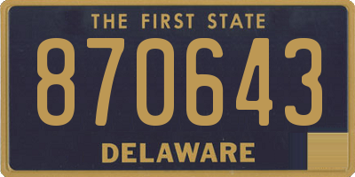 DE license plate 870643