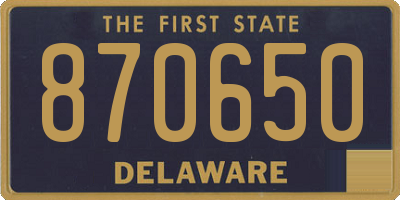 DE license plate 870650