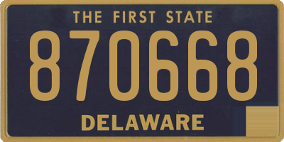 DE license plate 870668