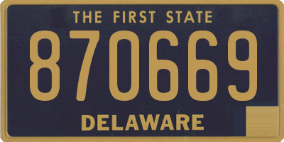 DE license plate 870669