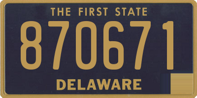 DE license plate 870671