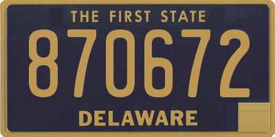 DE license plate 870672