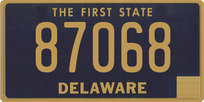 DE license plate 87068