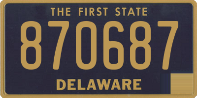DE license plate 870687