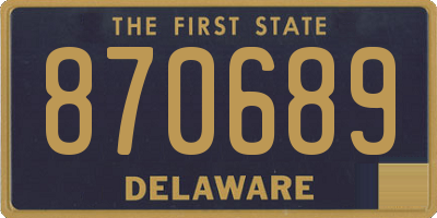 DE license plate 870689