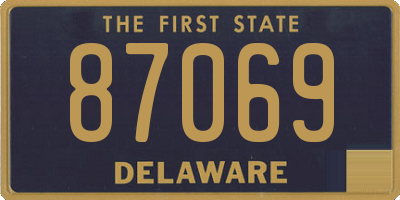 DE license plate 87069