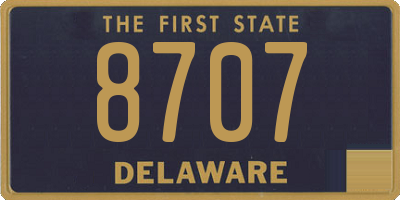 DE license plate 8707