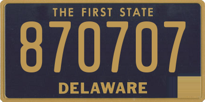 DE license plate 870707
