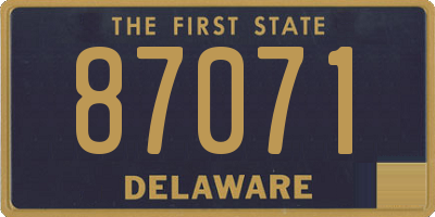 DE license plate 87071