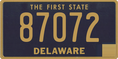 DE license plate 87072