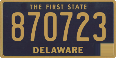 DE license plate 870723