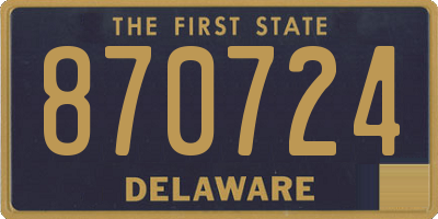 DE license plate 870724