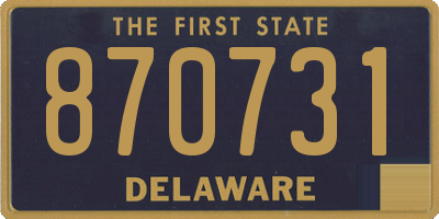 DE license plate 870731