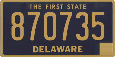 DE license plate 870735