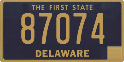 DE license plate 87074