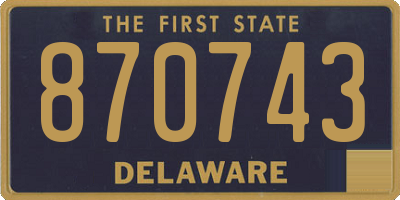 DE license plate 870743