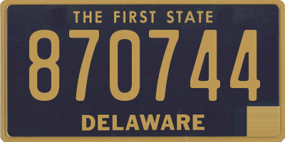 DE license plate 870744