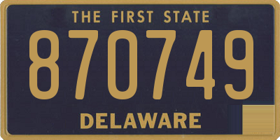 DE license plate 870749