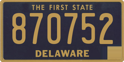 DE license plate 870752