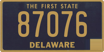 DE license plate 87076