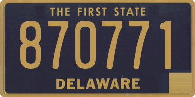 DE license plate 870771