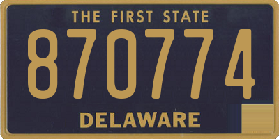 DE license plate 870774