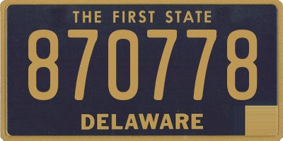DE license plate 870778