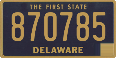 DE license plate 870785